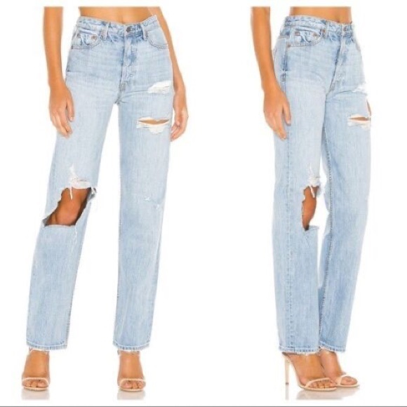 GRLFRND Denim - Grlfrnd Mica in To The Limit Light Wash High Rise Jeans size 24 nwt